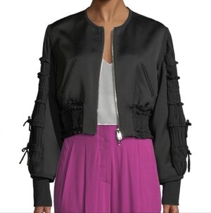 3.1 Philip Lim Phillip Gather Bomber Jacket Size 4